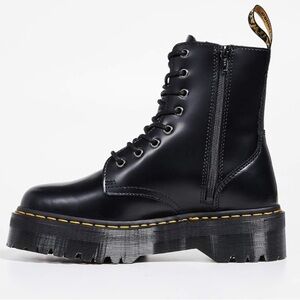 Dr. Martens Black Leather Lace Up Combat Utility Platform Jadon Boots Size W9/M8